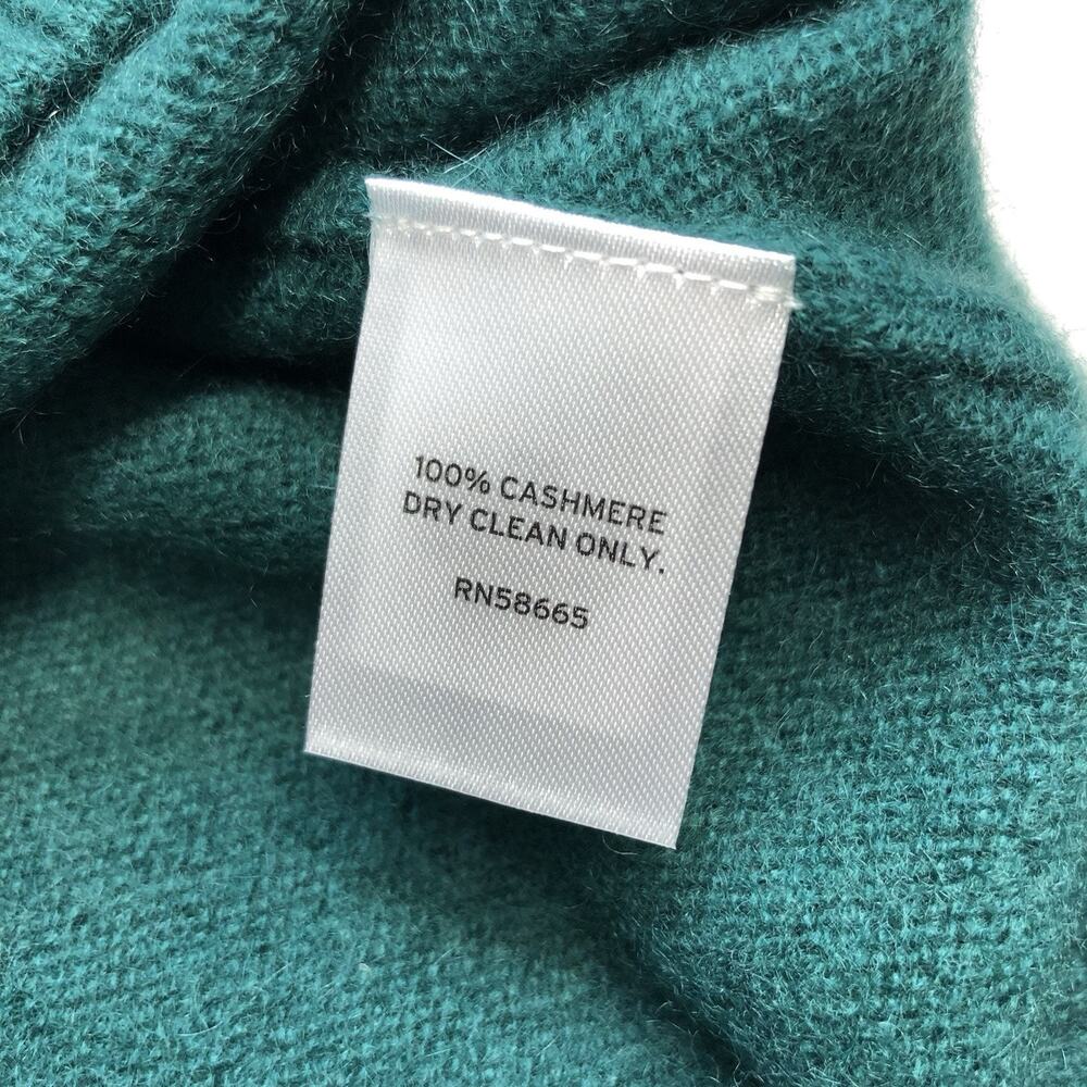Caslon Women’s 100% Cashmere Crewneck Sweater Green Size Large - Picture 6 of 8